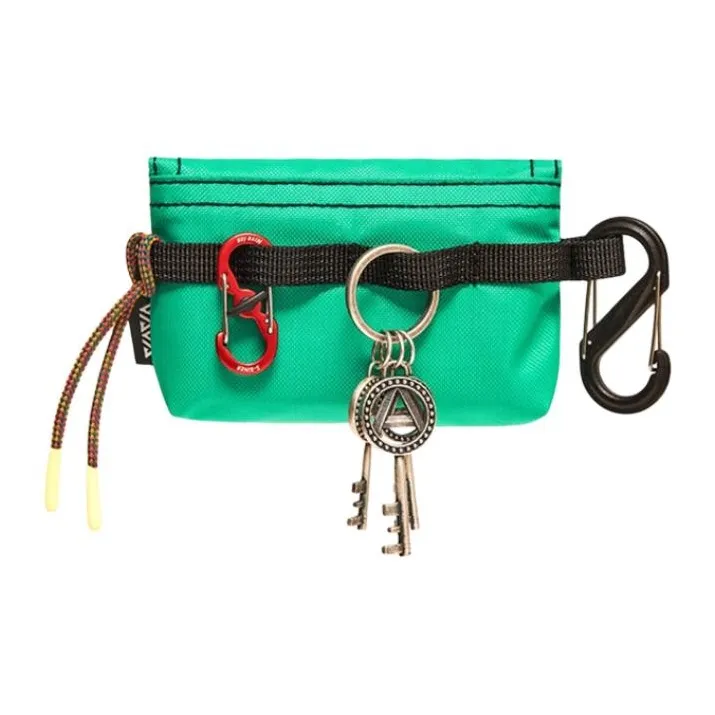 GAGA EQUIPMENT Nylon Fabric Envelope Bag Card Holder Mini Unisex Emerald Green-1