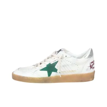 Golden Goose Decor Low Top Skateboard Shoes Men's White Green