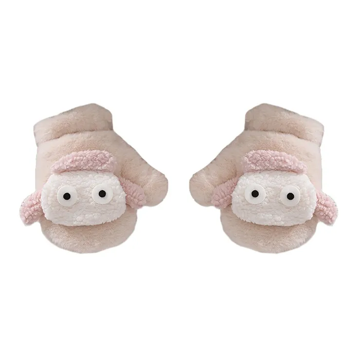 YUZHAOLIN Faux Rabbit Fur Knit Gloves Unisex-0