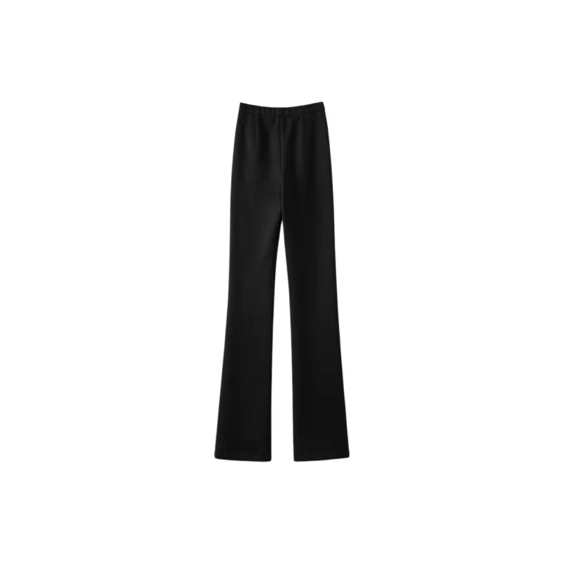 Late White Casual Pants Women's Black-3