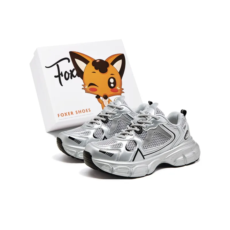 FOXER Slip Resistant, Abrasion Resistant, Breathable, Height Increasing Coverage Low Top Chunky Sneakers Women's-1