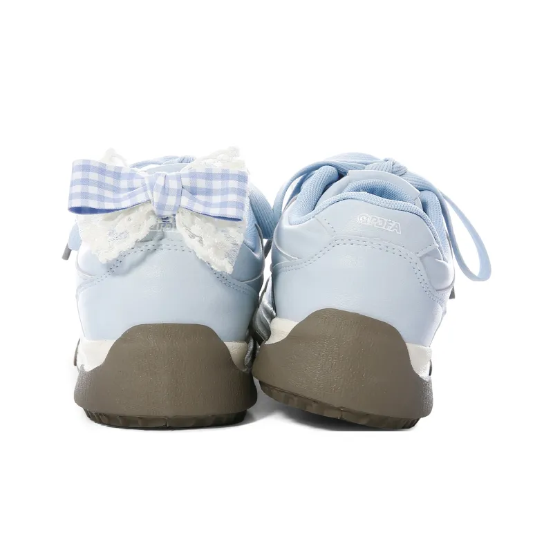 Lovely You Wear resistant And Lightweight Low Top Skateboard Shoes Women's Blue-16