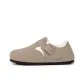 Khaki Fleece-Lined White Fur