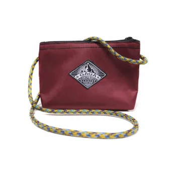 GAGA EQUIPMENT Nylon Fabric Envelope Bag Shoulder Bag Crossbody Bag Mini Unisex Burgundy