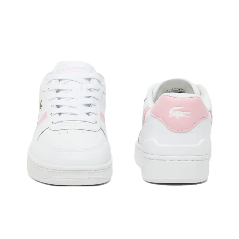 LACOSTE T Clip Low Top Skateboard Shoes Women's White Pink-3