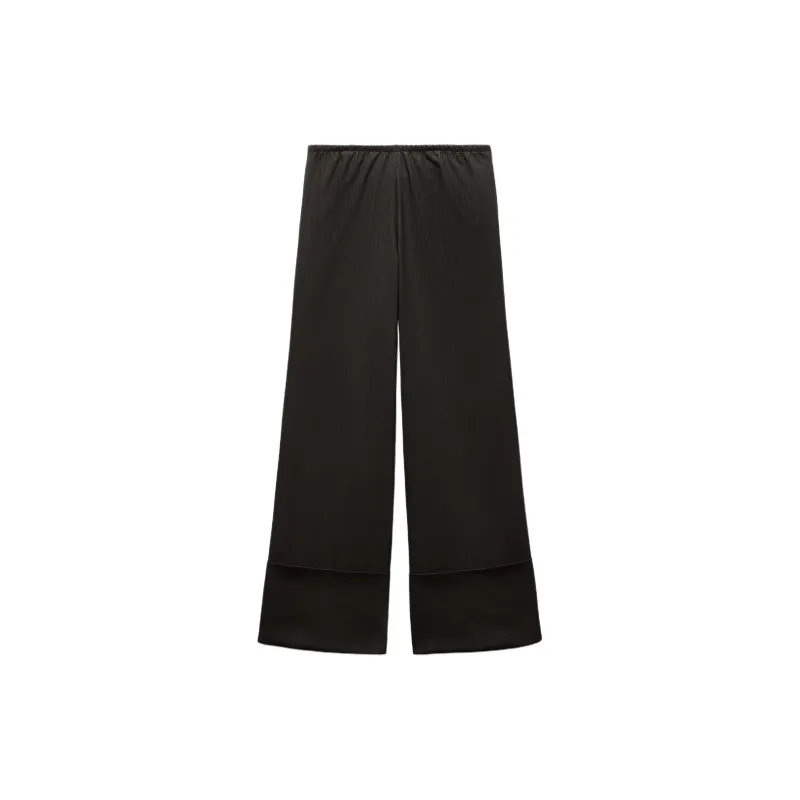 ZARA ZW Series Pajama Pants Women's Dark Brown-1
