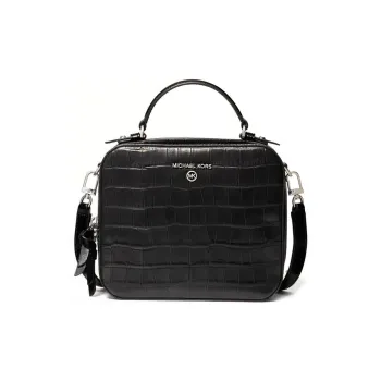 MICHAEL KORS Jet Set Leather Crossbody Bag, Handbag Medium Size Women's Black