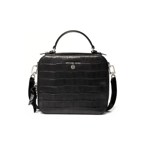 MICHAEL KORS Jet Set Leather Crossbody Bag, Handbag Medium Size Women's Black
