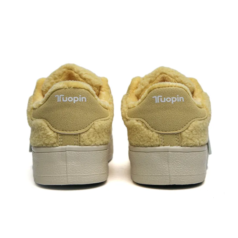TUOPIN Anti-Slip Wear-Resistant Low-Top Skateboard Shoes Women's Blue Brown-10