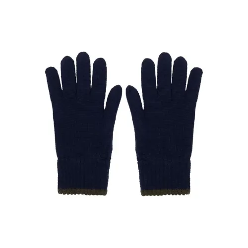 INES DE LA FRESSANGE Merino Wool Knit Gloves Women's Marine Blue