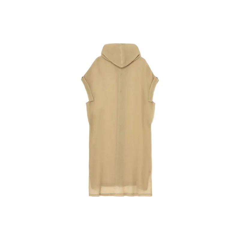 Yohji Yamamoto Short Sleeved Dresses Women's Light Umber-1