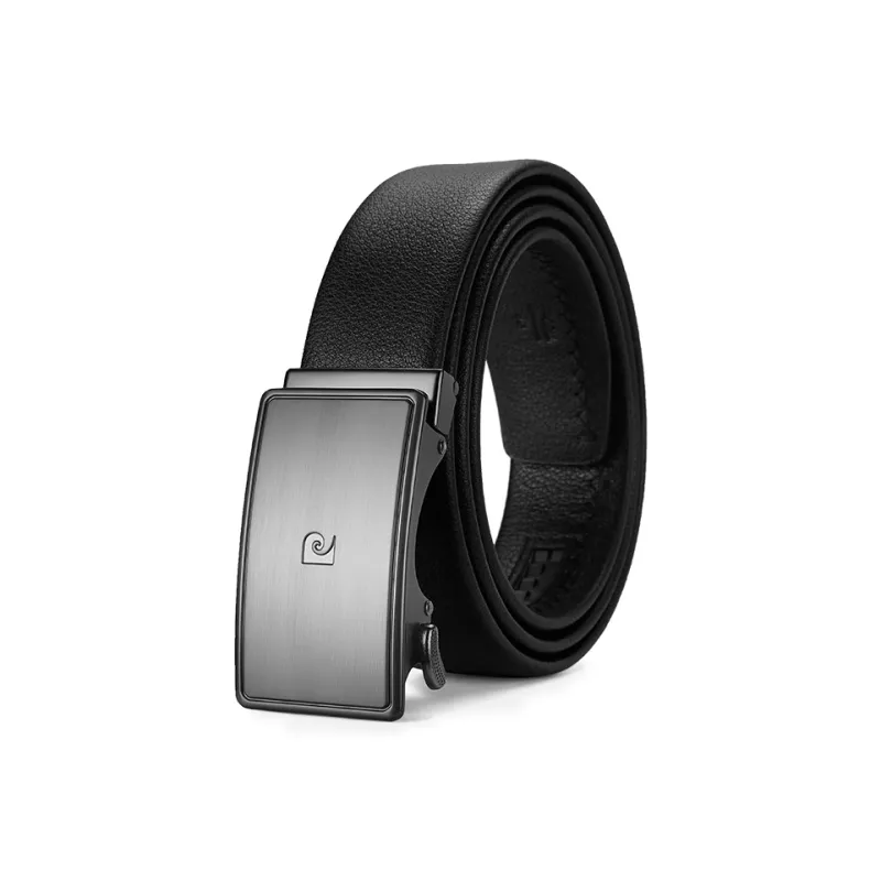 PIERRE CARDIN Wallet Belt Combination Leather Belts Men's Black 3.5cm-4
