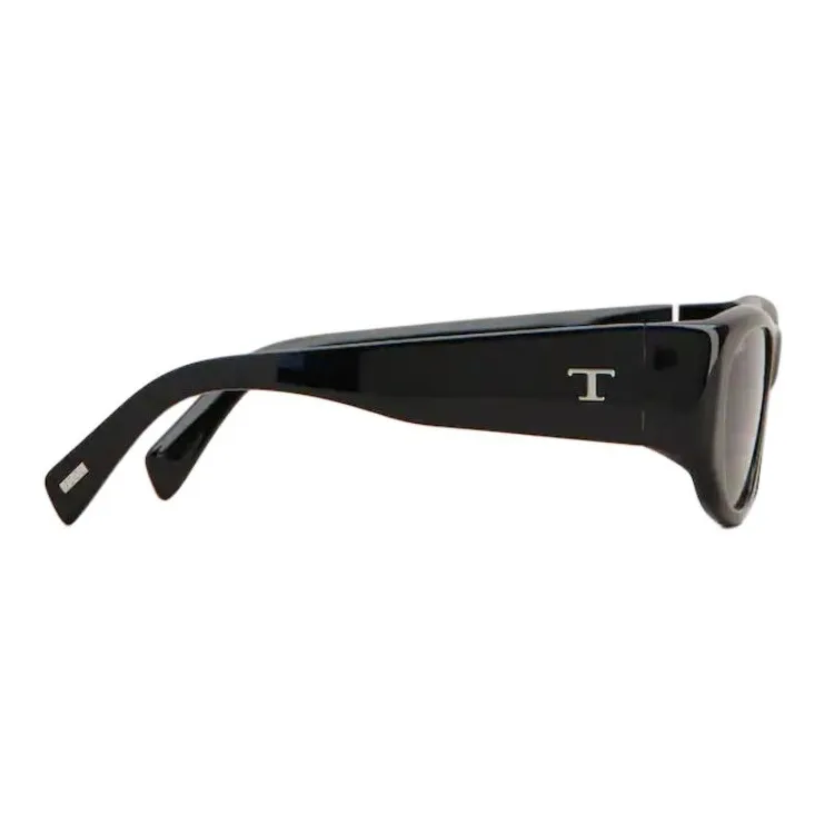 TOD'S Acetate Metal Irregular Shape Sunglasses Unisex Black-2