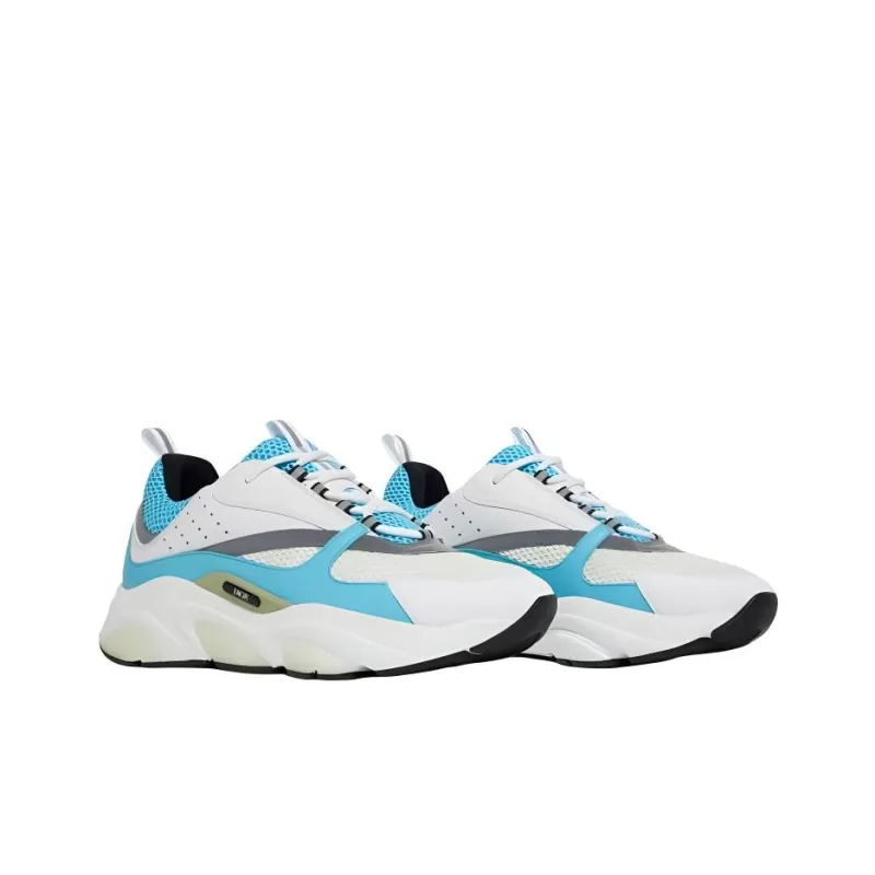 DIOR B22 Low Top Casual Shoes Men's White Blue-2