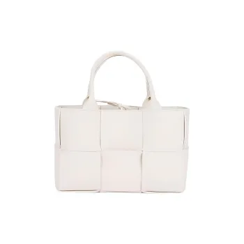 Bottega Veneta ARCO Leather Tote Bag Shopping Bag Handbag Mini Women's White
