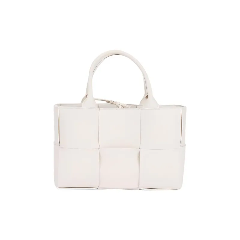 Bottega Veneta ARCO Leather Tote Bag Shopping Bag Handbag Mini Women's White-0