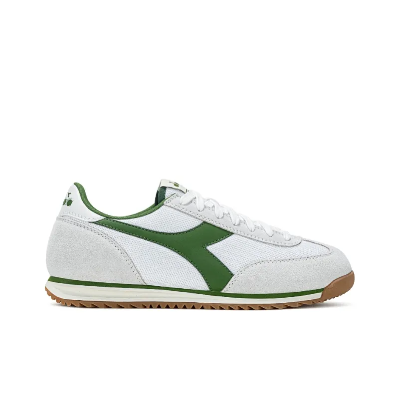 Diadora Wear Resistant Low Top Casual Shoes Unisex White Green-1