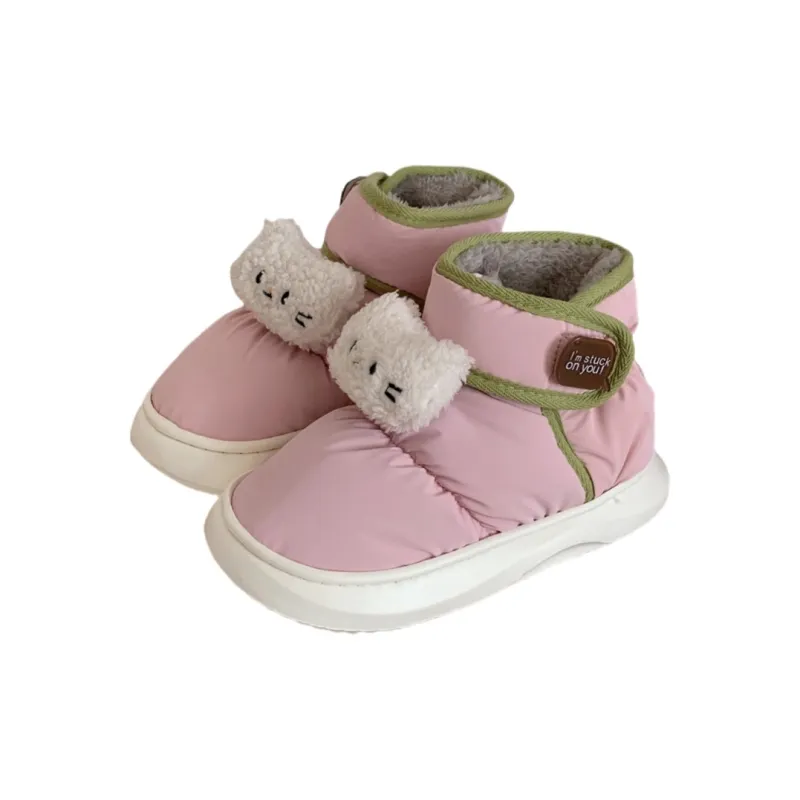Thin Strips Cotton Slippers Unisex, White-6