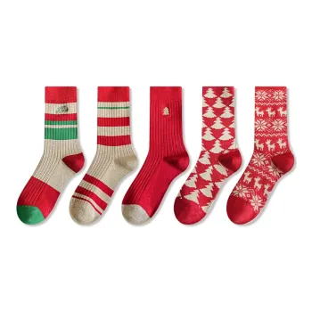 JIAZINI Mid Calf Socks Women's Combo Set