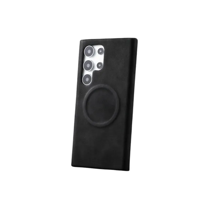 TXBX Leather Material Skin Feel Sheepskin Magnetic Phone Case Compatibility With Samsung S23 Ultra/S24 Ultra-0