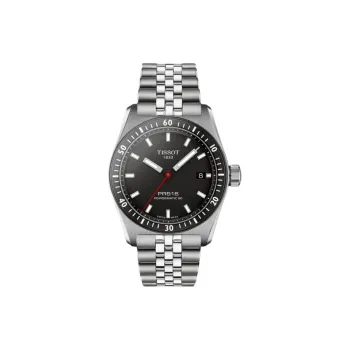 TISSOT Automatic Mechanical Movement Unisex Watch 38mm Black Dial Stainless Steel Watch Case Stainless Steel Watchband