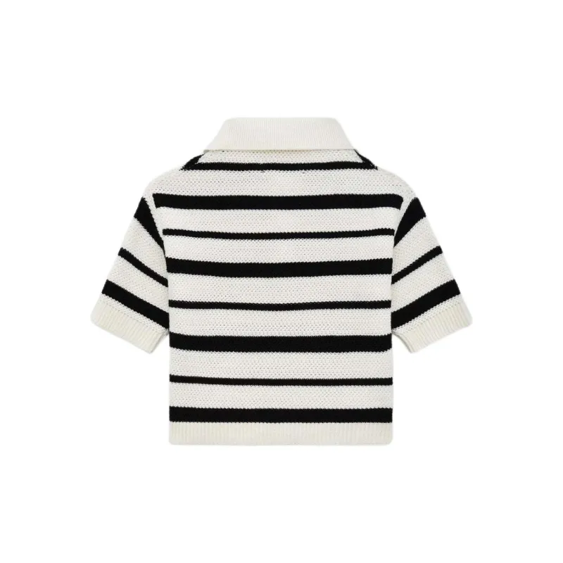 AMIRI Ma Striped Polo 'Black/Alabaster'-1