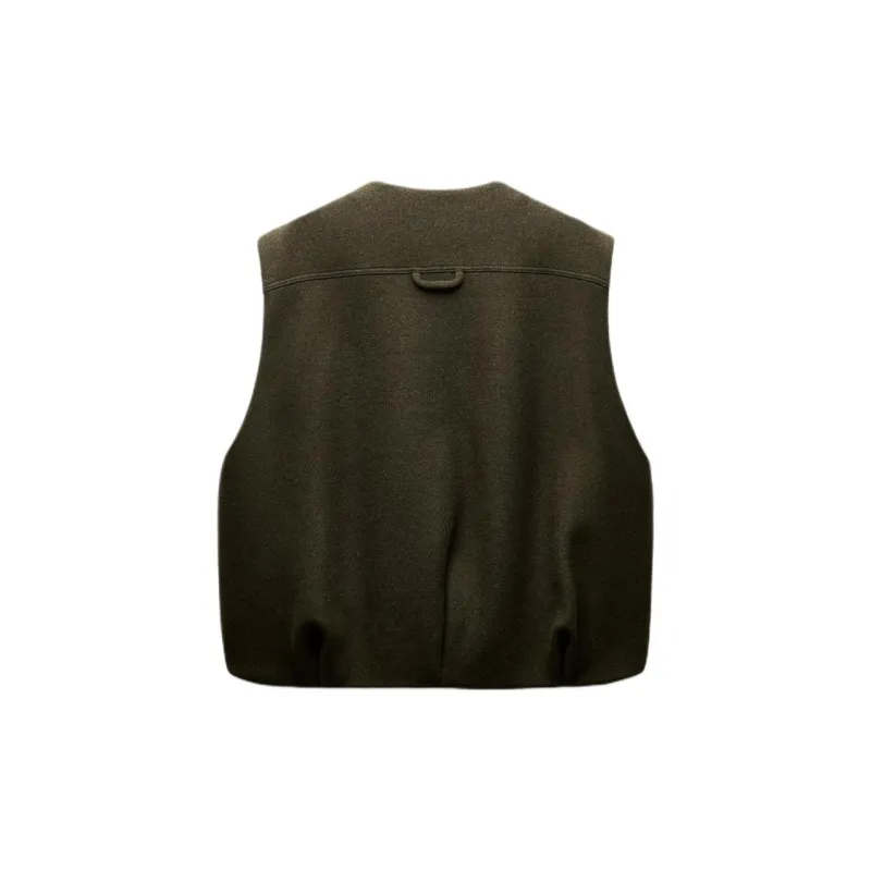 ZARA ZW Series Vest Women's Khaki-1