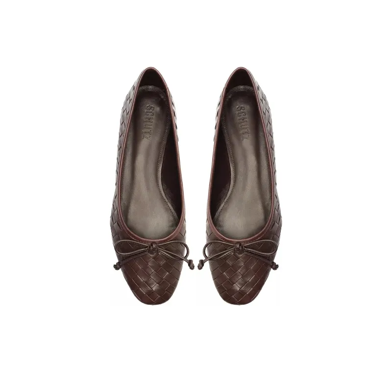 Schutz Casual Single Shoes Women's Coffee-3