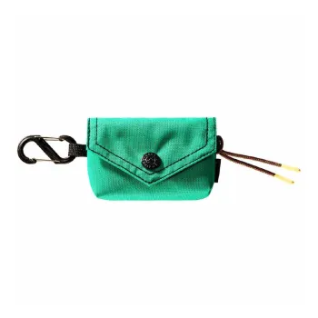 GAGA EQUIPMENT Nylon Fabric Envelope Bag Card Holder Mini Unisex Emerald Green