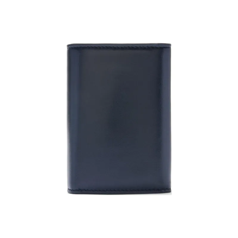 LOEWE Shiny Nappa Lambskin Wallet Small Size Women's Dark Marine Blue-3