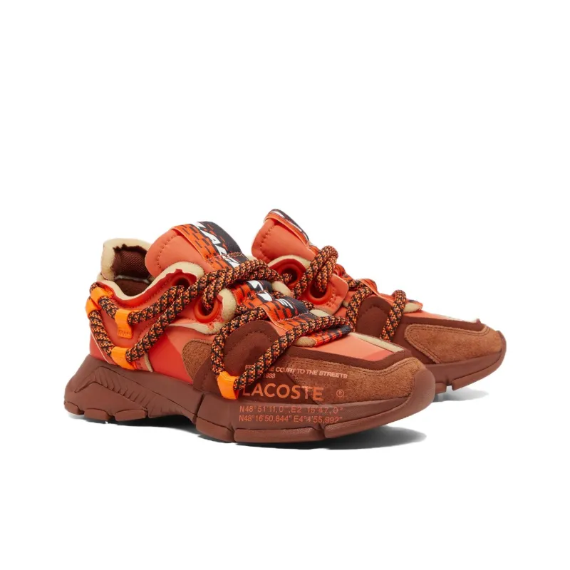 LACOSTE L003 Active Runway Low Top Casual Shoes Women's Orange Brown-1