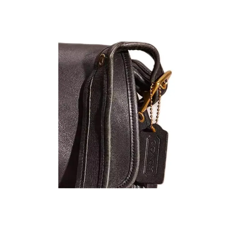 COACH Legacy Glove Tanning Over-The-Shoulder Bag Crossbody Bag Medium Size Unisex Black-2
