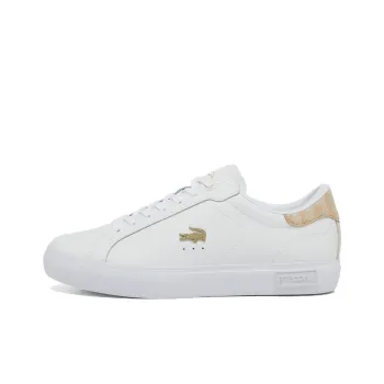 LACOSTE Powercourt Low Top Skateboard Shoes Women's White Brown