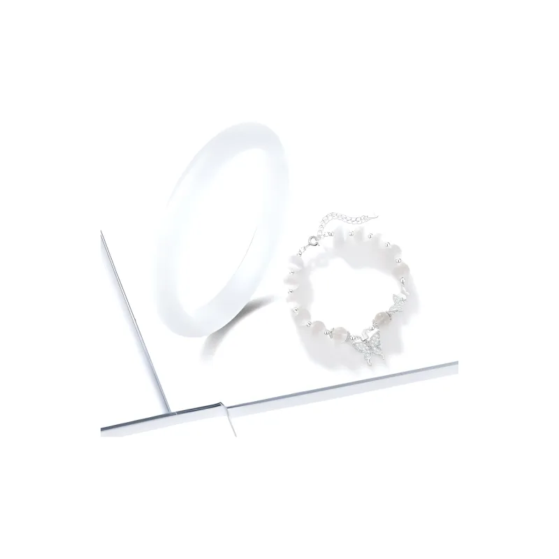 JOYDINNY Cat's Eye Stone Bangles Women's-7