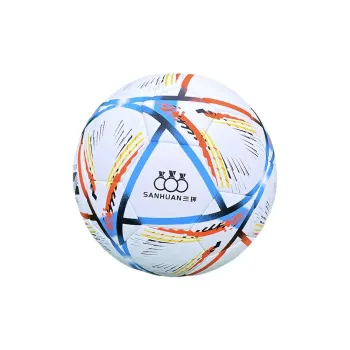 THREEHUAN Size 5 Ball Soccer PU Seamless Thermal bonding Unisex White Orange Yellow