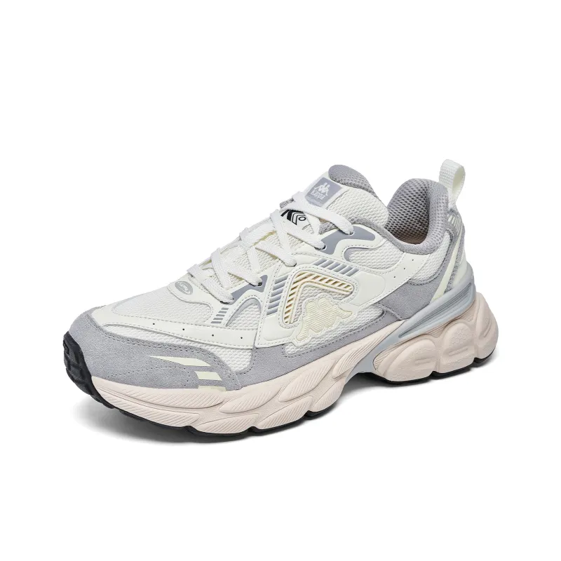 Kappa Anti Slip Wear Resistant Low Top Running Shoes Unisex White Gray-2