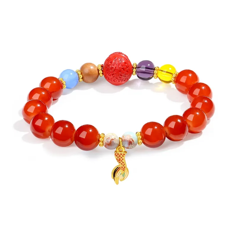 PUTUOSHANWENCHUANG Agate Bracelets Unisex-0