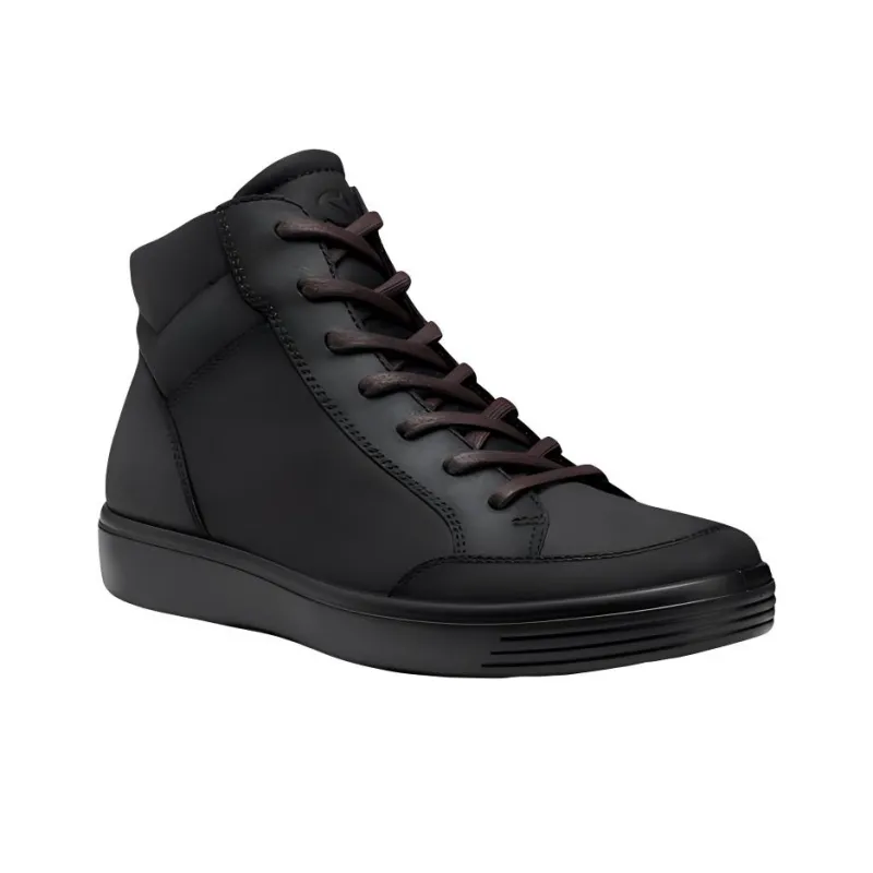 Ecco Soft Cool High Top Stylish Skateboarding Shoes Men's Black-3