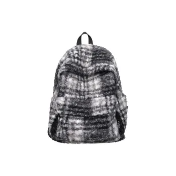 DCLOUD Woolen Backpack Large Size Unisex Black/Blue Orange/Gray Blue/White Green/Blue Purple
