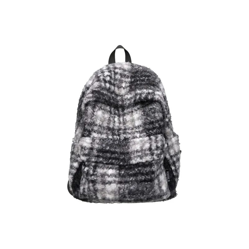 DCLOUD Woolen Backpack Large Size Unisex Black/Blue Orange/Gray Blue/White Green/Blue Purple-0