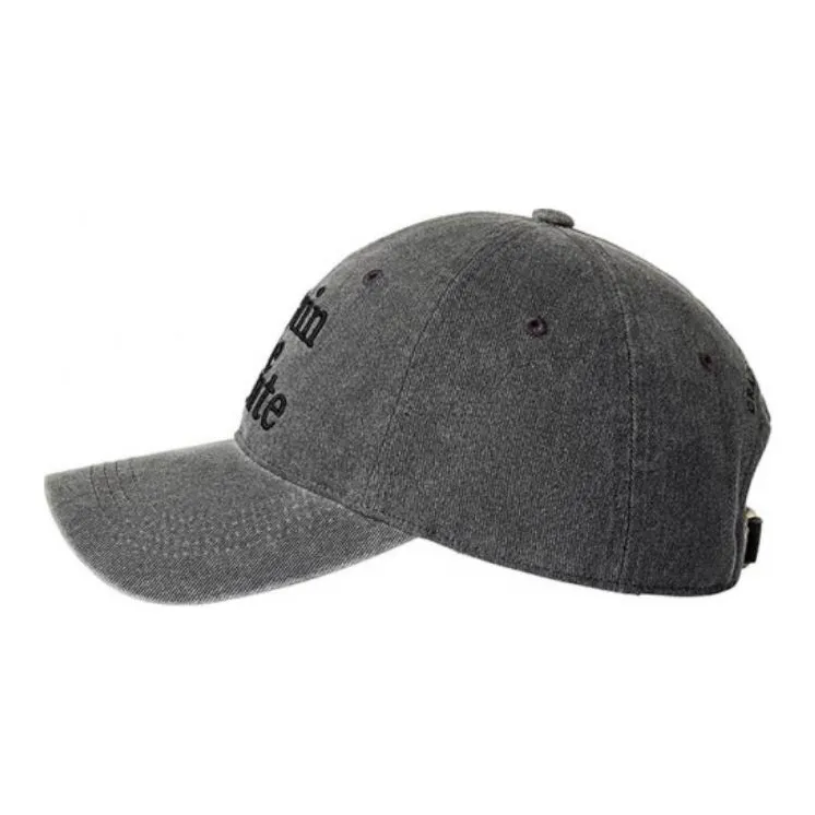 GRAIN DE BEAUTE Cotton Baseball Caps Unisex Gray-2