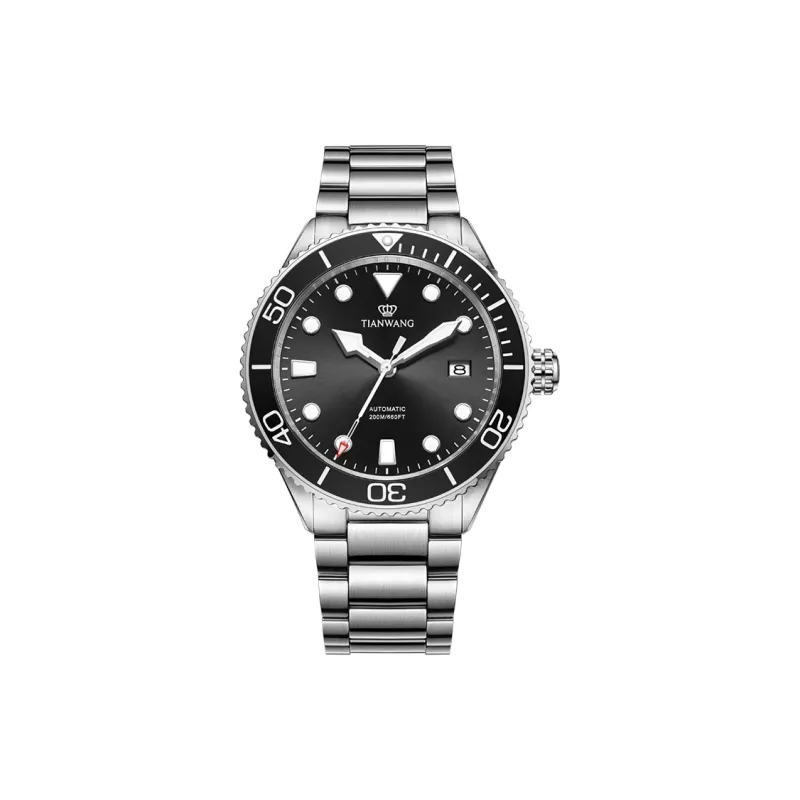 TIANWANG Blue Fin Collection Mechanical Movement Stainless Steel Strap Watch Men's Watches Blue Dial-10