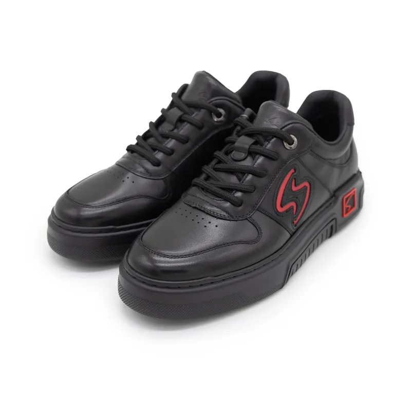 Satchi Anti Slip And Wear Resistant Lightweight Low Top Skateboard Shoes Men's Black-2