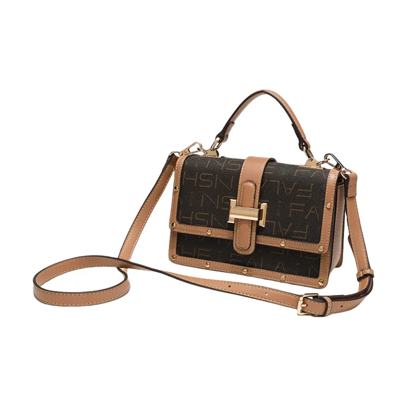OCTSUI PVC Shoulder Bag Crossbody Bag Women's Coffee/Denim Blue-1