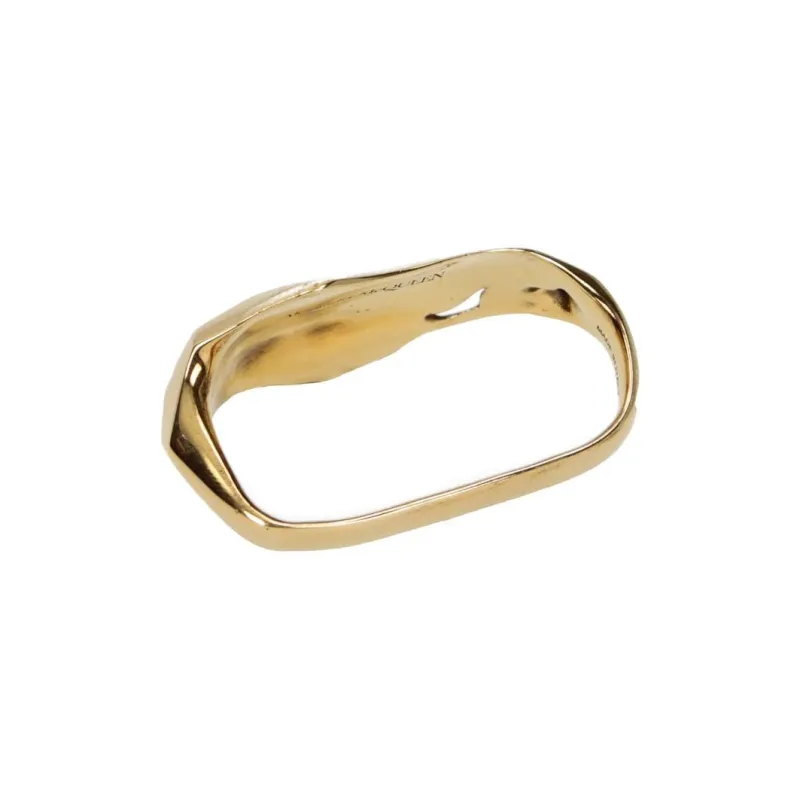 Alexander McQueen Metal Rings Women's Gold-1
