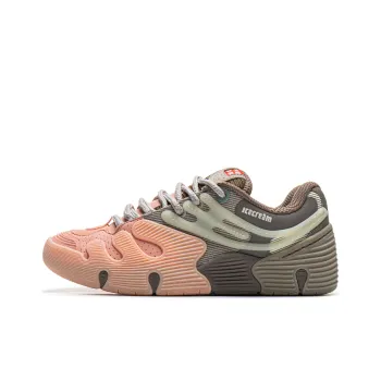 LiNing Abrasion Resistant Slip Resistant Low Top Skateboard Shoes Unisex Pink Gray Yellow