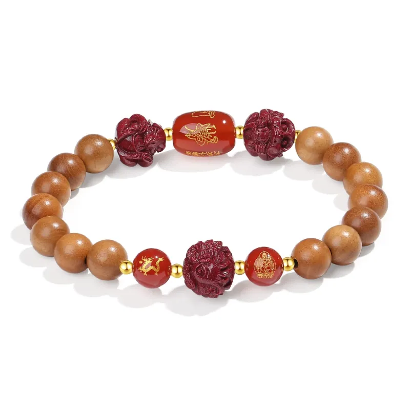 PUTUOSHANWENCHUANG Barbie Sandalwood Bracelets Unisex-8