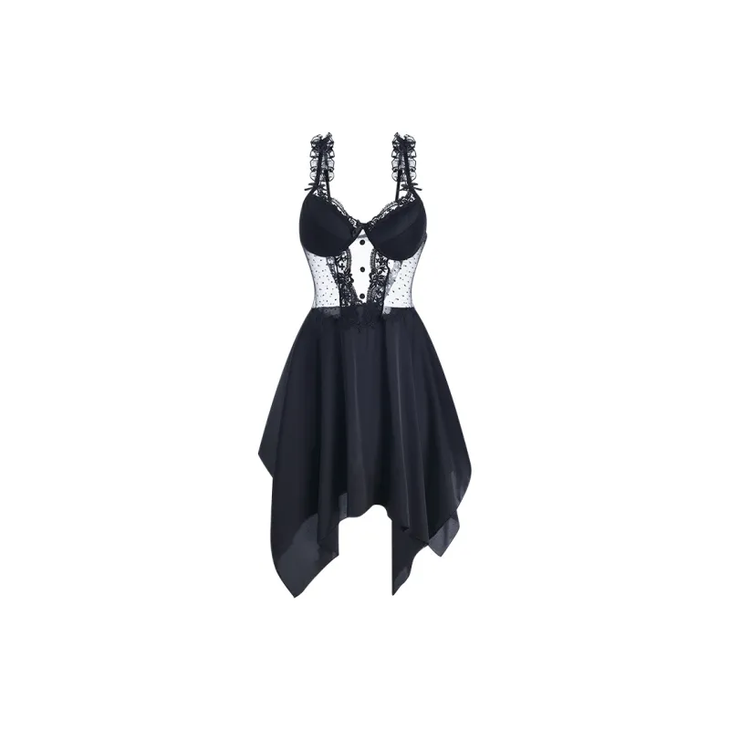 LUNNIFEIYA Nightgown Women's Black-0