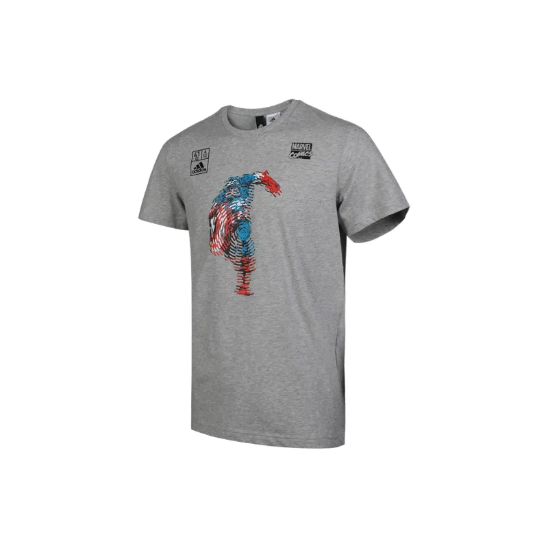 Adidas x MARVEL CAPTAIN AMERICA T-Shirt Men's Gray-2