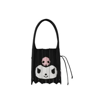 JOSEPH&STACEY Kuromi Collaboration Polyester One Shoulder Handbag Small Size Women's Black